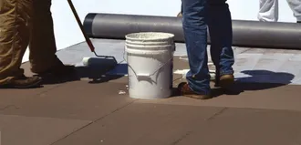 Step 1 - Adhesive is applied directly to deck